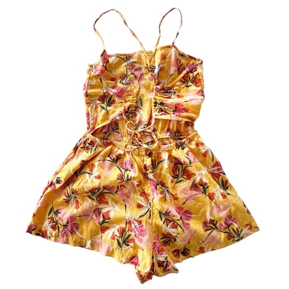Roxy yellow floral romper large - Picture 2 of 5